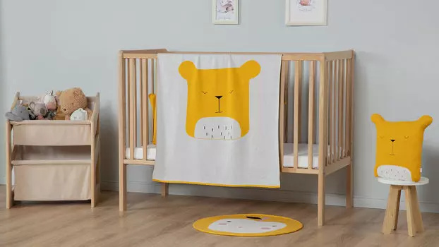 Коллекция вязанного текстиля Funny sleeping bear