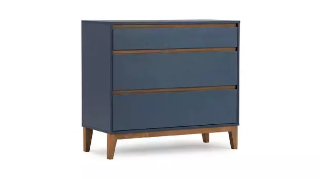 Комод 3 ящика Orel, цвет Ночное небо, Орех линкольн
