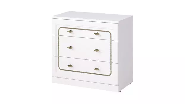 Комод 3 ящика Ricky, цвет Белый премиум