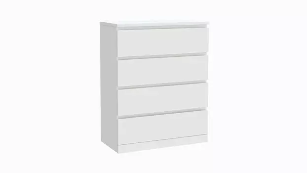 Комод 4 ящика Tokko, цвет Белый