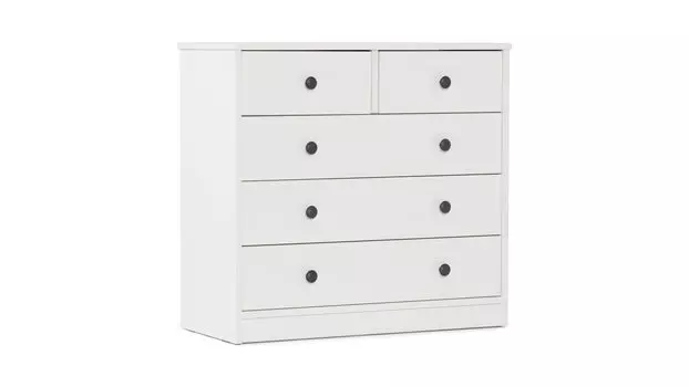 Комод 5 ящиков Dallas, цвет Белый