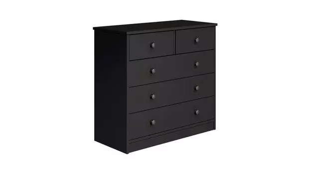 Комод 5 ящиков Dallas, цвет Черный