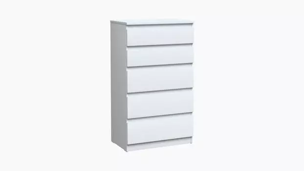 Комод 5 ящиков Tim, цвет Белый