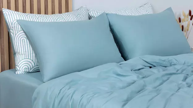 Комплект наволочек, 2 шт Askona Home Line, цвет Аквамарин