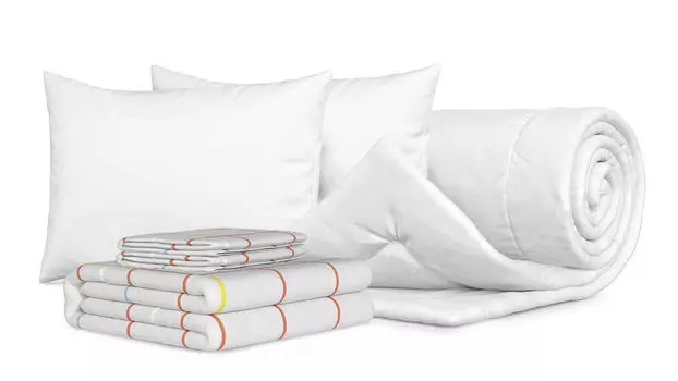 Комплект Одеяло Beat , 2 Подушки Sky , Комплект постельного белья Askona Home Scandi клетка, цветной