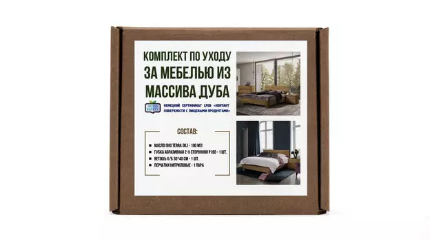 Комплект по уходу за мебелью из массива дуба