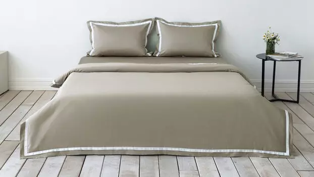 Комплект постельного белья Maco Sateen Frame Кремовый