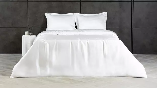 Комплект постельного белья Solid Tencel, цвет Белый