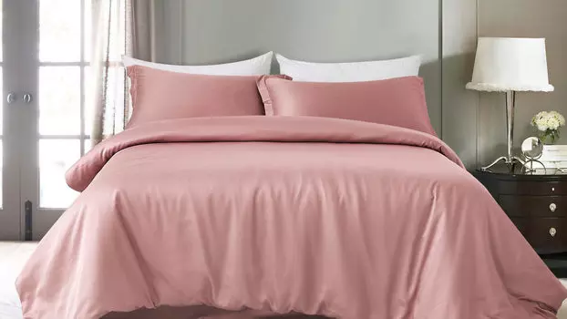Комплект постельного белья Solid Tencel, цвет Розовое золото