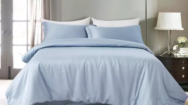 Комплект постельного белья Solid Tencel, цвет Васильковый