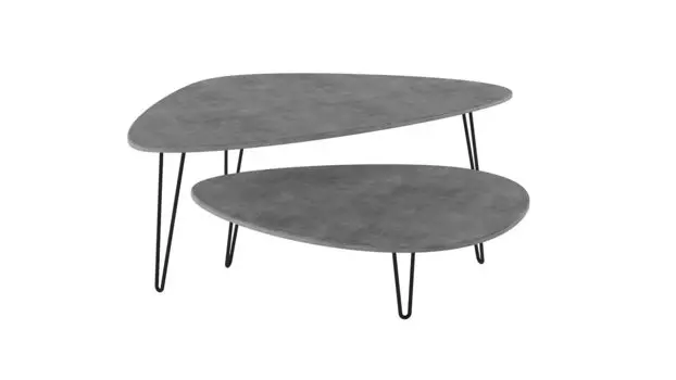 Комплект журнальных столов Gardy, цвет бетон графит