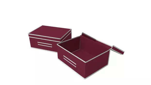 Короб большой жесткий Классик new 45 35 20 бордо