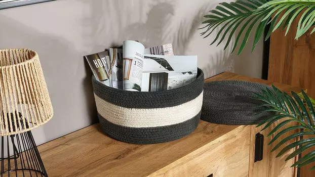 Корзина декоративная Askona Home Cotton 35 20 см цвет черный