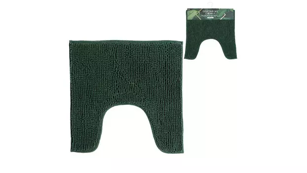 Коврик для туалета Chenille темно-зеленый