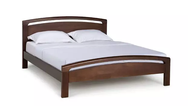 Кровать из массива сосны Regina New, цвет темный орех