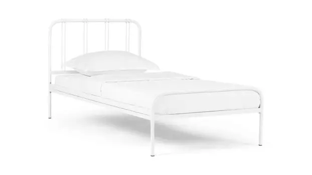 Кровать металлическая Antica, белый шагрень, размер 200x090