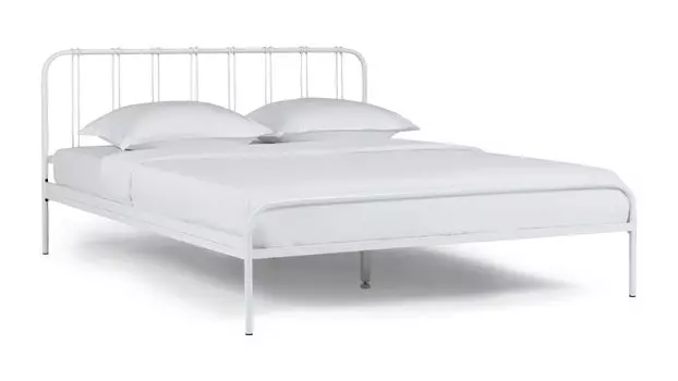 Кровать металлическая Antica, цвет белый шагрень