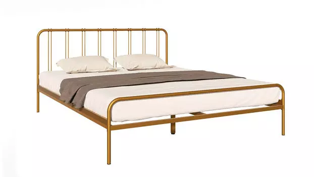 Кровать металлическая Antica Old gold mat