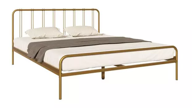 Кровать металлическая Antica Old gold mat