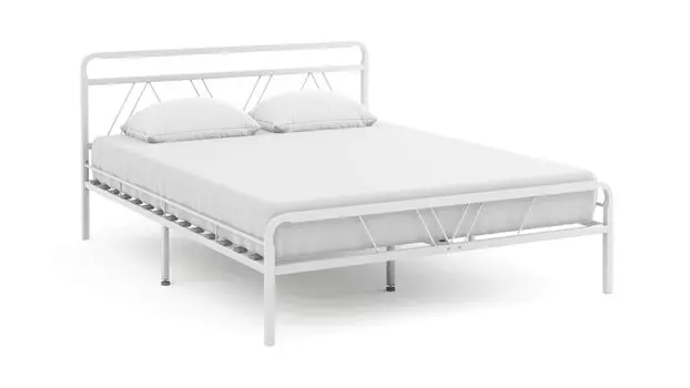 Кровать металлическая Cassis, цвет белый
