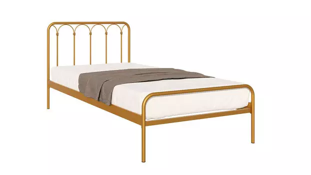 Кровать металлическая Corsa old gold mat, 200 90 см