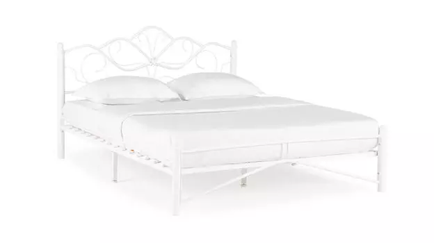 Кровать металлическая Luara, цвет белый