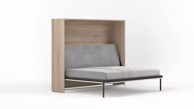 Кровать откидная горизонтальная Smart Folding, цвет Дуб Бардолино натуральный, Белый