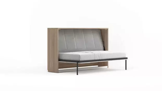 Кровать откидная горизонтальная Smart Folding, цвет Дуб Бардолино натуральный, Белый, 90х200 см