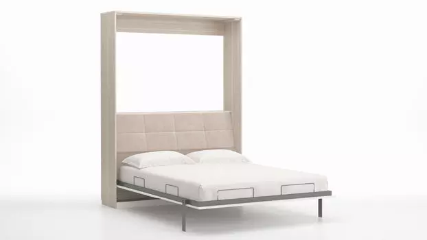 Кровать откидная вертикальная Smart Folding, цвет Ясень шимо, Белый