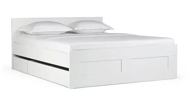 Кровать с 2мя ящиками Istra, цвет Белый