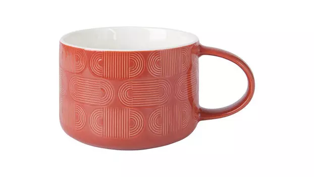 Кружка Геометрия 0,5 л, цвет терракот