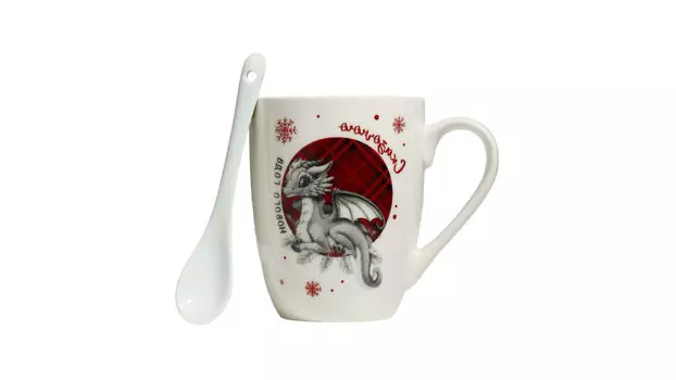 Кружка с ложкой Сказочный дракон 0,31 л