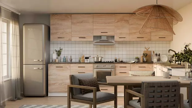 Кухонный модульный гарнитур угловой Sonoma 1,8 х 1,6 м