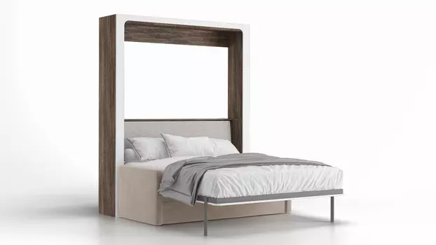 Шкаф-кровать Wall Bed Life Time с диваном, цвет Венге Белый