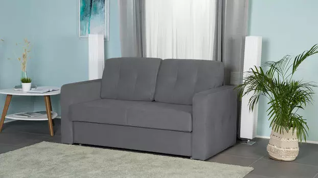 Прямой диван Loko Sergio Sky velvet 16 с широкими подлокотниками