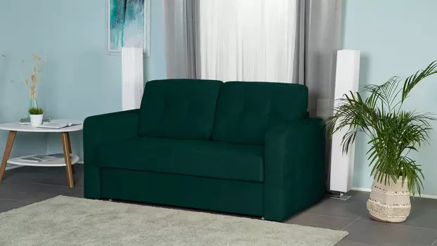 Прямой диван Loko Sergio Sky velvet 42 с широкими подлокотниками