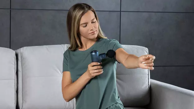 Массажер для тела Askona Performance Power Body Pocket Gun, серо-синий