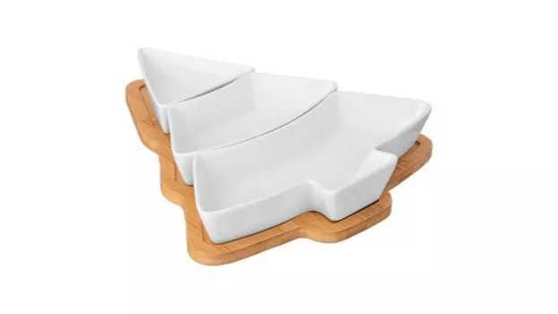 Менажница 3 секции Native, цвет белый