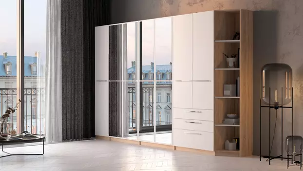 Модульные шкафы Noble, цвет Дуб бардолино Белый