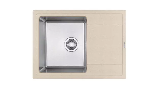 Мойка Комби 650, цвет Песочный