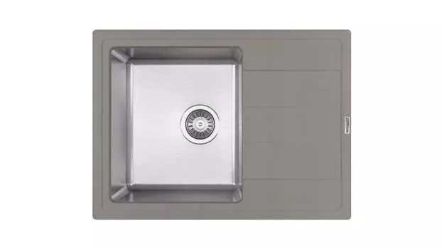 Мойка Комби 650, цвет Серый шелк