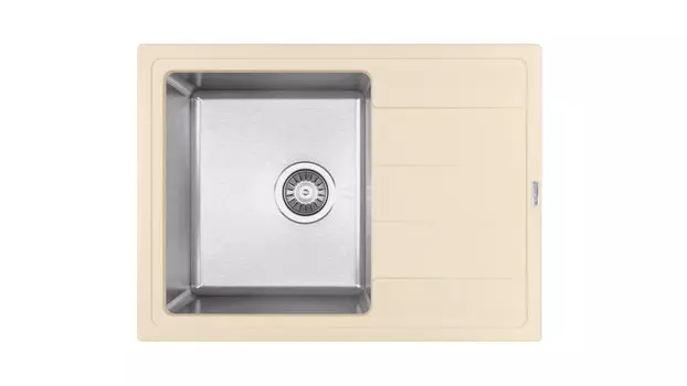 Мойка Комби 650, цвет Шампань