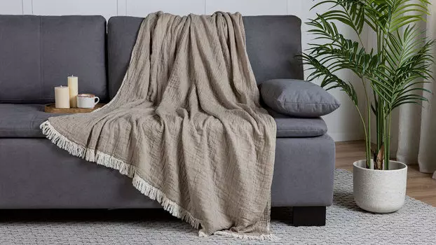 Муслиновый плед All Natural, цвет: кофе