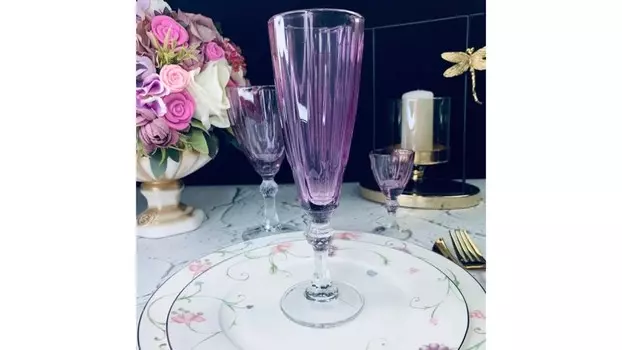 Набор бокалов для шампанского 6 шт Shine nova 0,17 л розовый