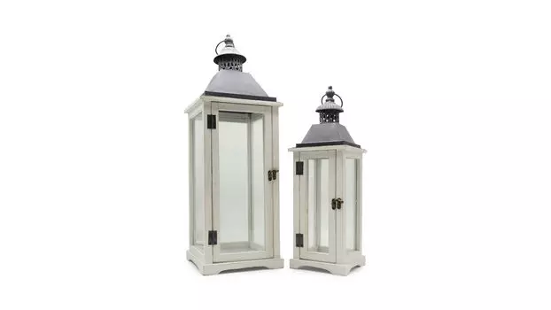 Набор фонарей 2 шт. Wood белый