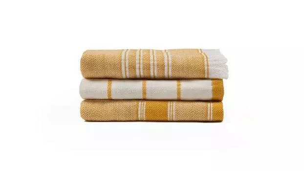 Набор кухонных полотенец 3 шт Elis 40 60 см цвет желтый