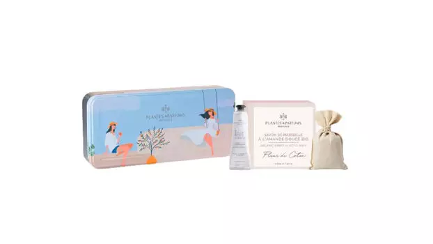 Набор подарочный (мыло, саше, крем для рук) Цветок хлопка