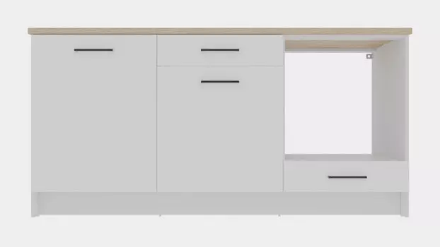 Напольный шкаф Ice, Дуб светлый 180х61х91 см ЛДСП