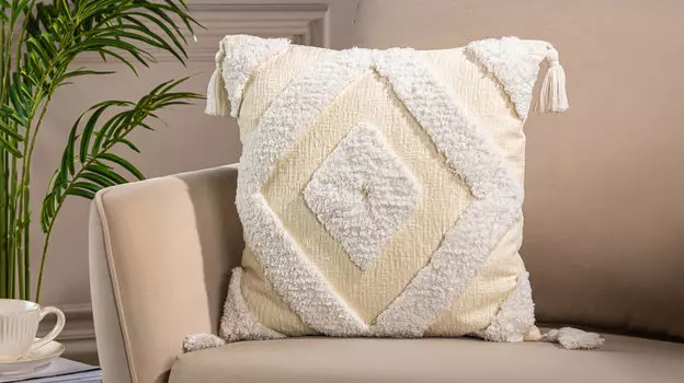 Наволочка декоративная Askona Home Fuzzy, Ромбы