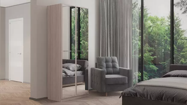 Шкаф двухдверный Noble 90 см, цвет Ясень